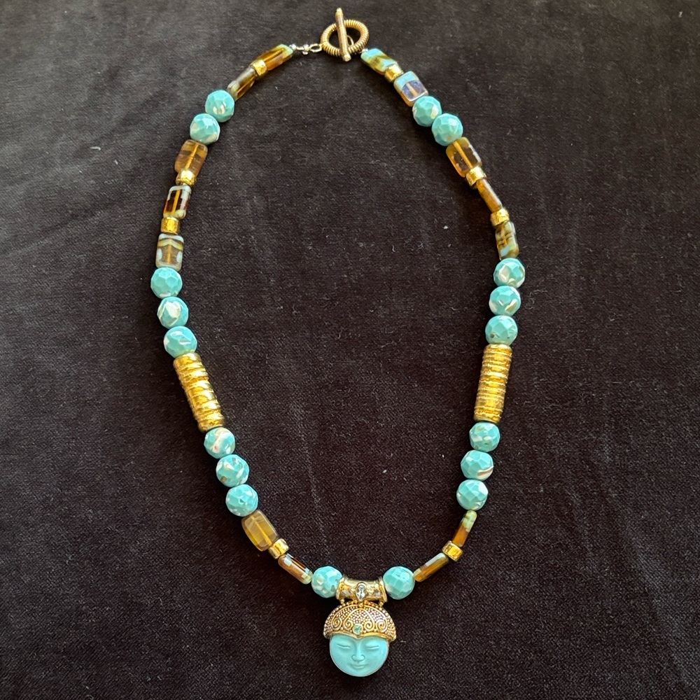 Sajen Sterling 925 Goddess gemstone necklace